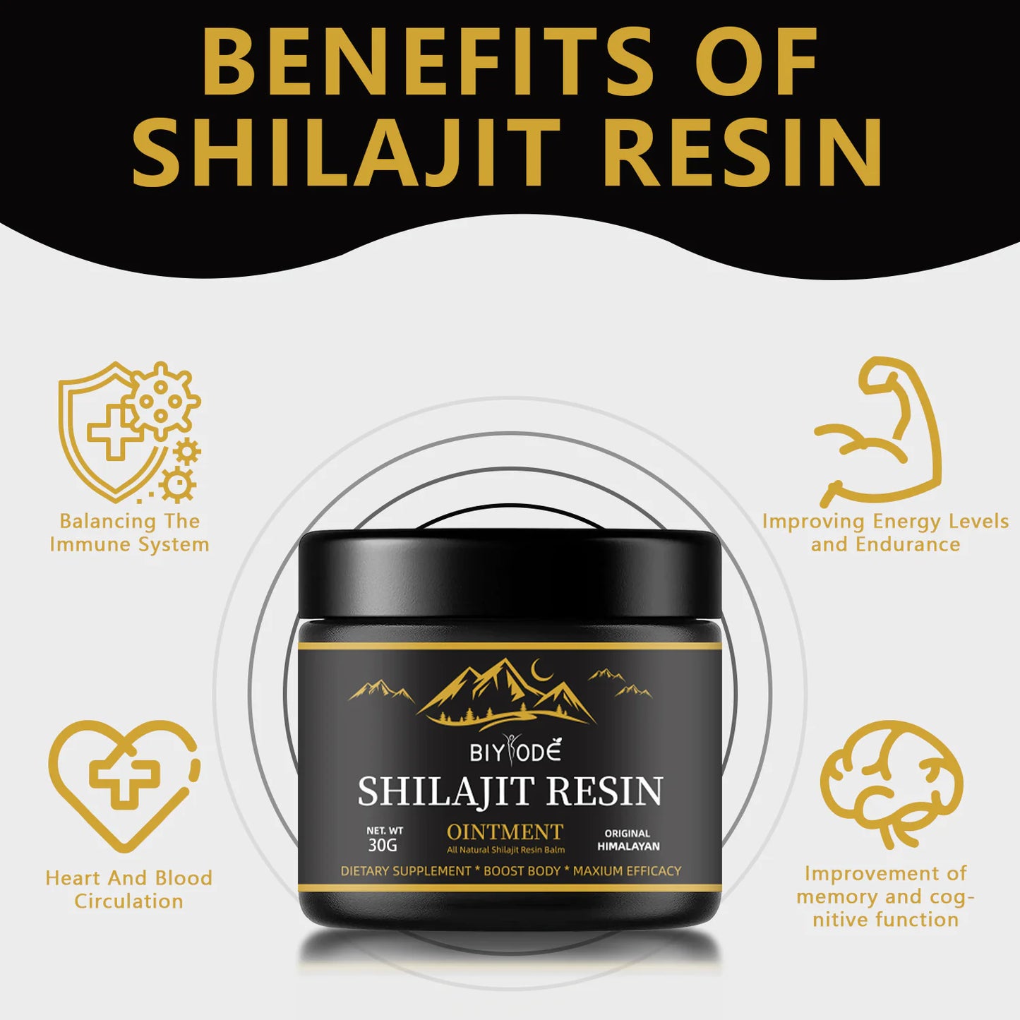 Natural Shilajit Resin 30g - Boosts Energy & Wellness - Pure & Mineral-Rich