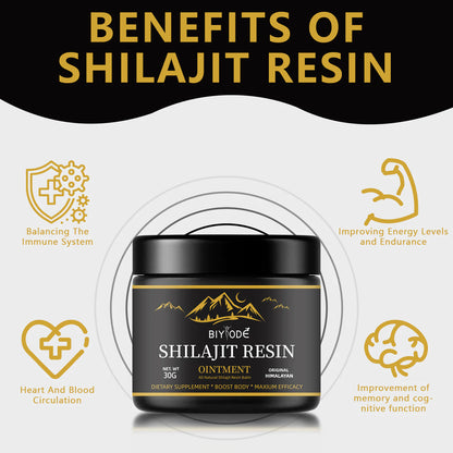 Natural Shilajit Resin 30g - Boosts Energy & Wellness - Pure & Mineral-Rich